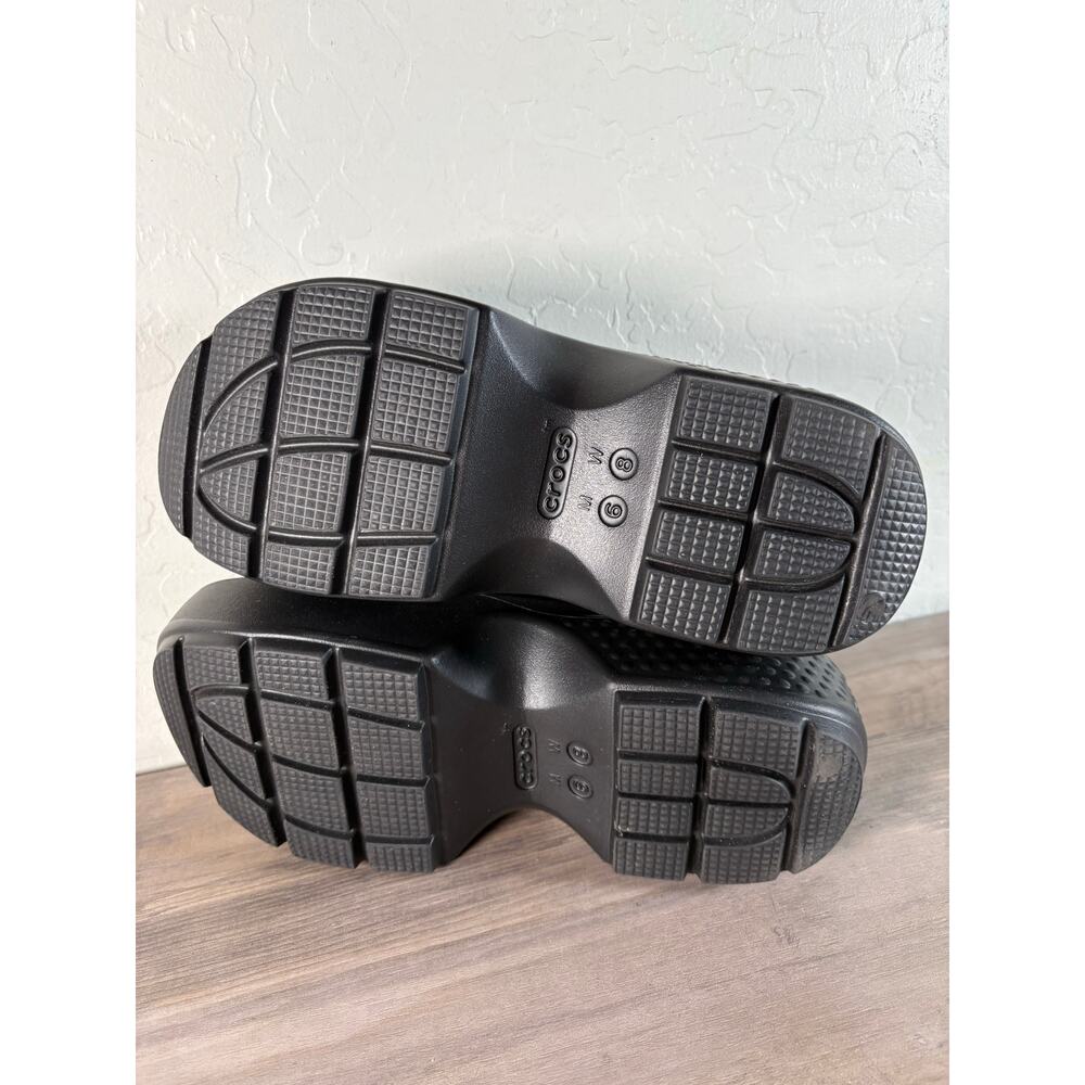 Crocs Stomp Chunky Platform Slide Sandals, Black, Women's 8‎ - Picture 7 of 7